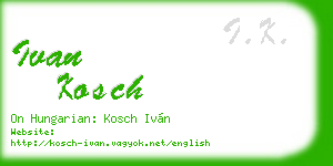 ivan kosch business card